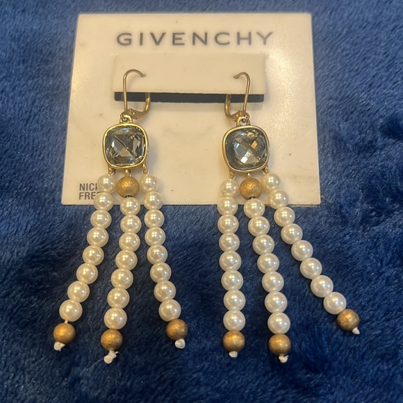 Givenchy Drop down Faux Pearl Earrings New. - Picture 6 of 13